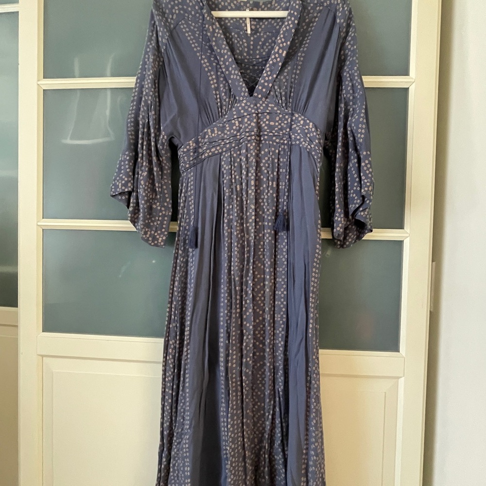 Free People Blue Long Sleeve Dress - Picture 2 of 6